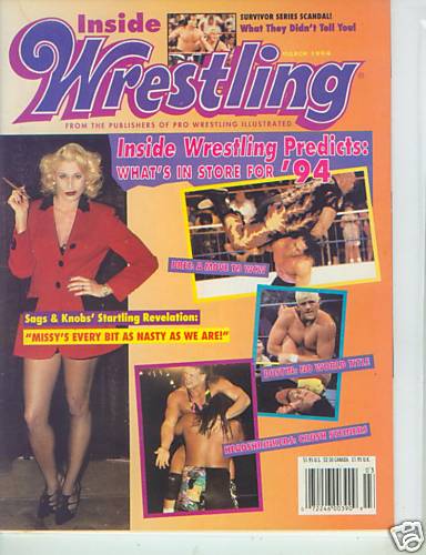Inside Wrestling March 1994 Magazine PWcatalog