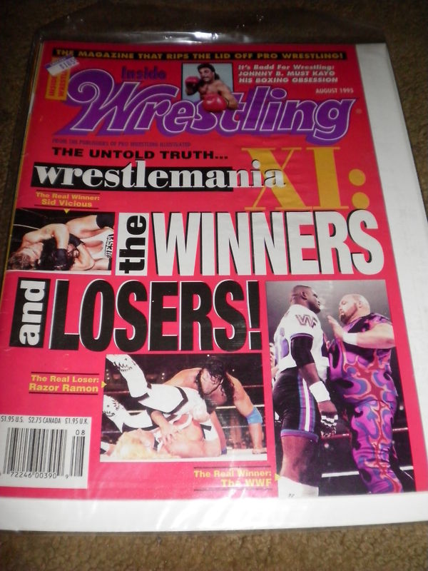 Inside Wrestling August 1995 Magazine PWcatalog