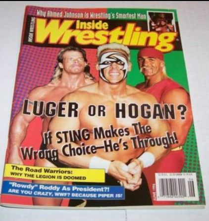 Inside Wrestling June 1996 Magazine PWcatalog