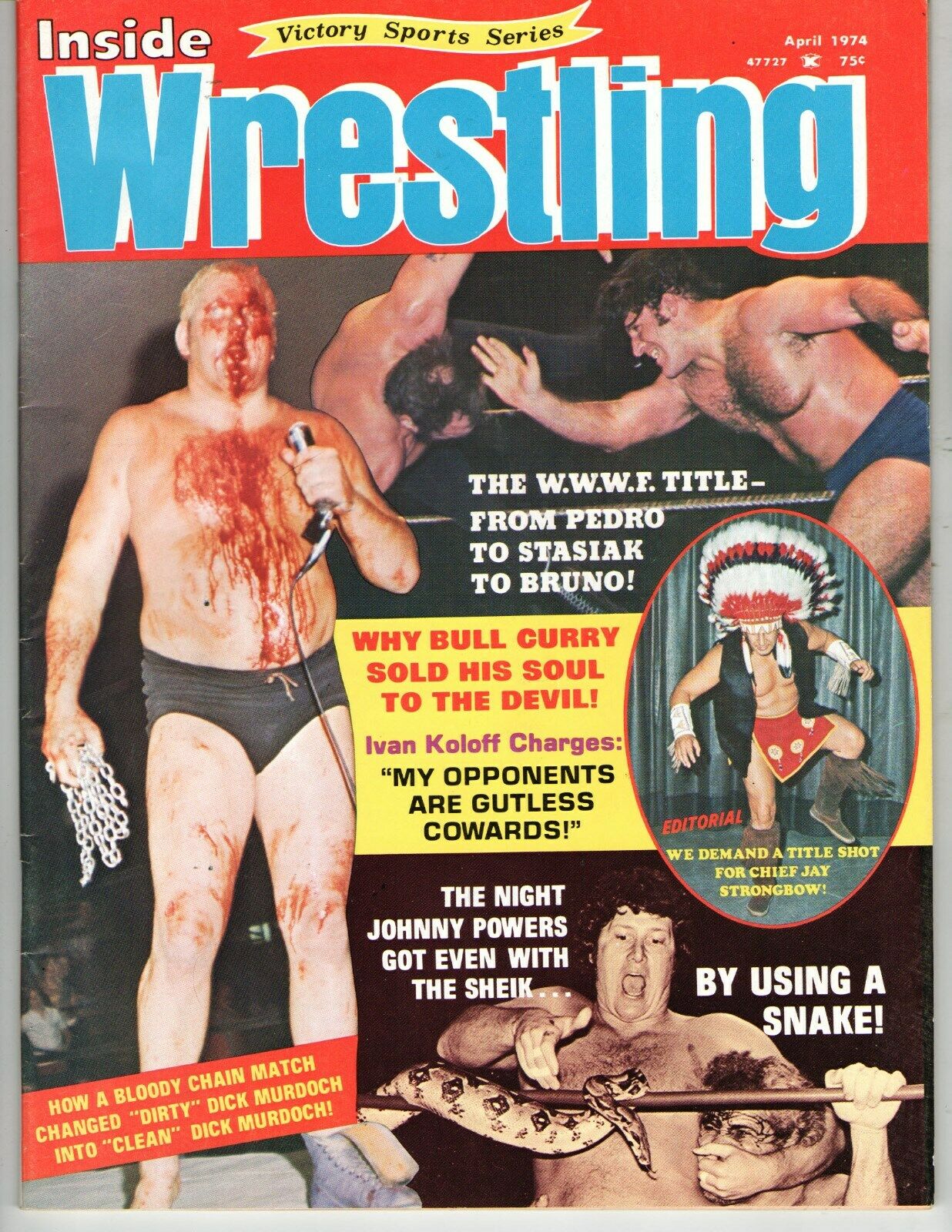 Inside Wrestling April 1974 Magazine PWcatalog