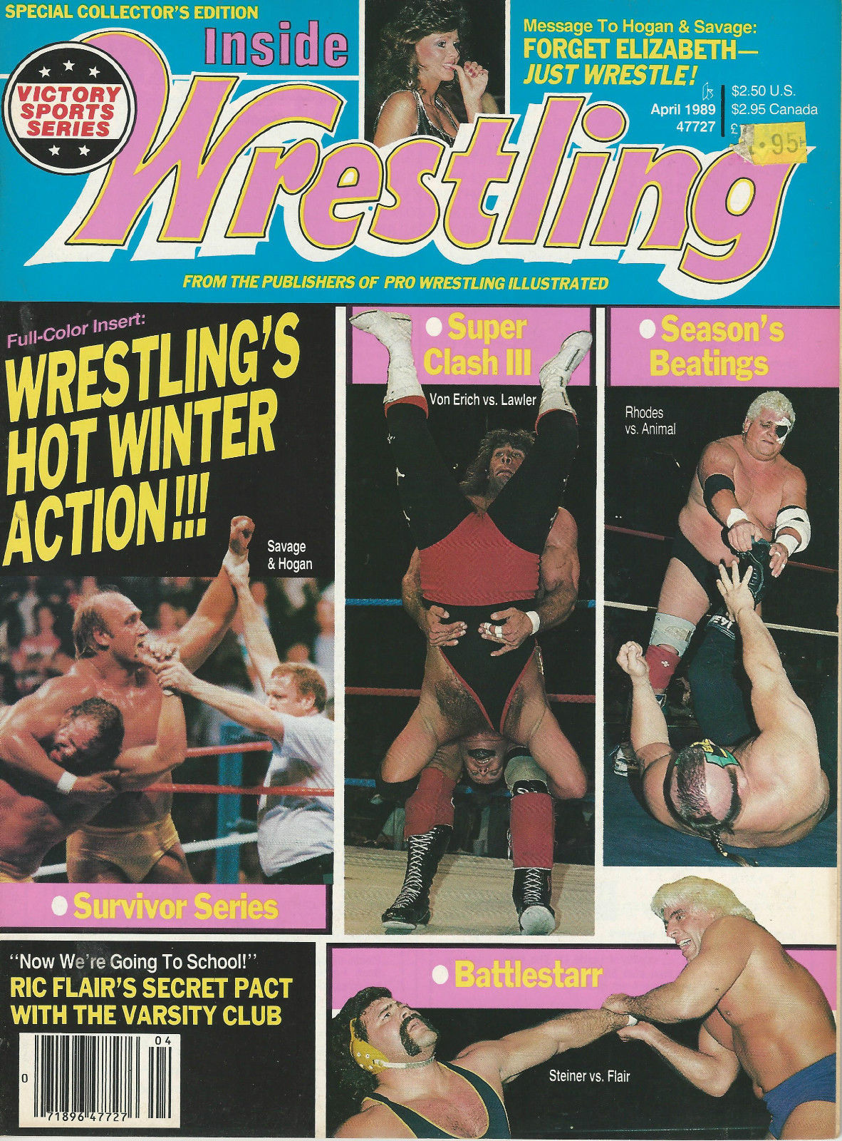 Inside Wrestling April 1989 Magazine PWcatalog