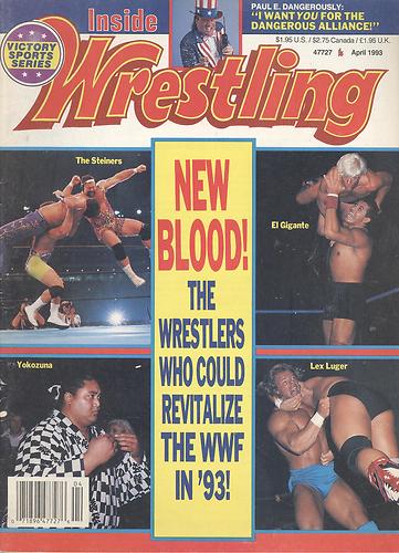 Inside Wrestling April 1993 Magazine PWcatalog