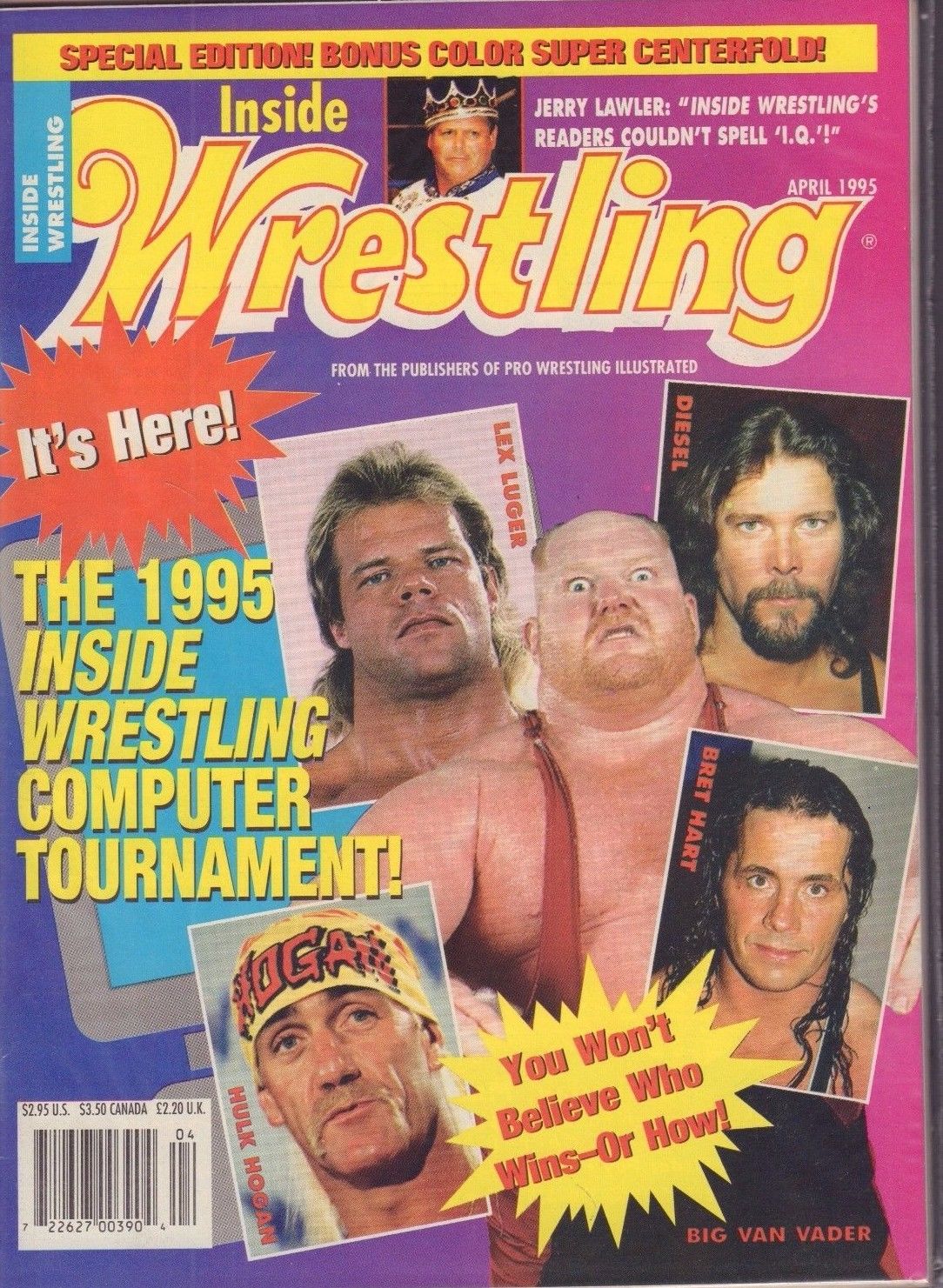 Inside Wrestling April 1995 Magazine PWcatalog