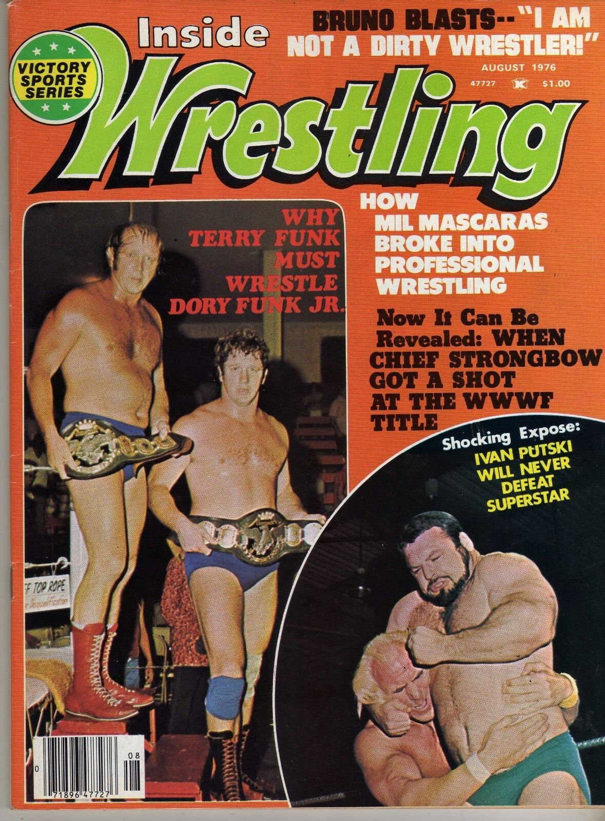 Inside Wrestling August 1976 Magazine PWcatalog
