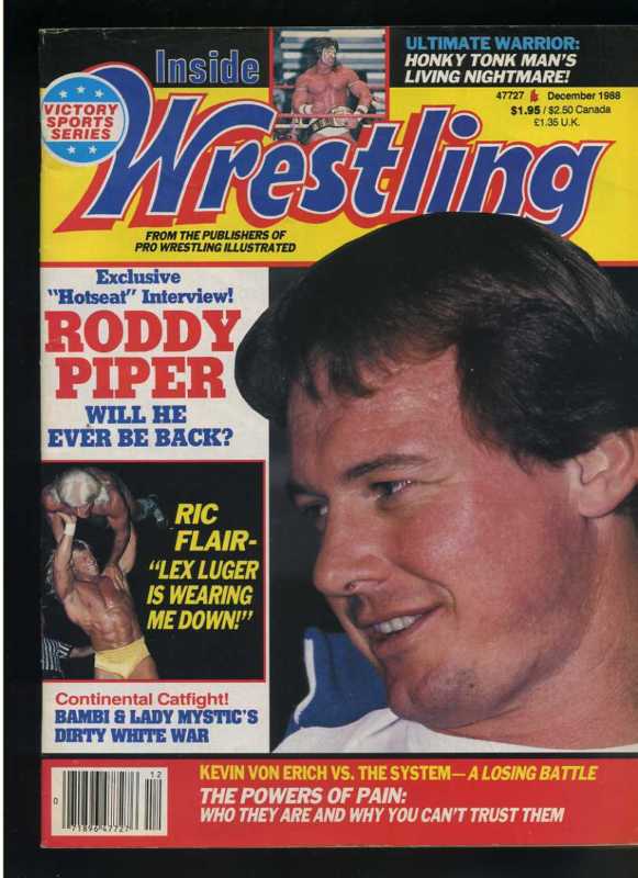 Inside Wrestling December 1988 Magazine PWcatalog