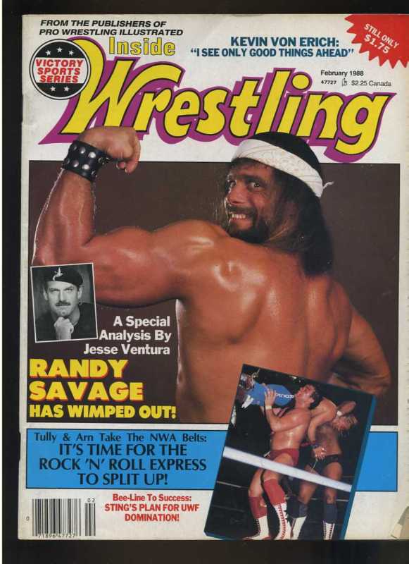 Inside Wrestling February 1988 Magazine PWcatalog