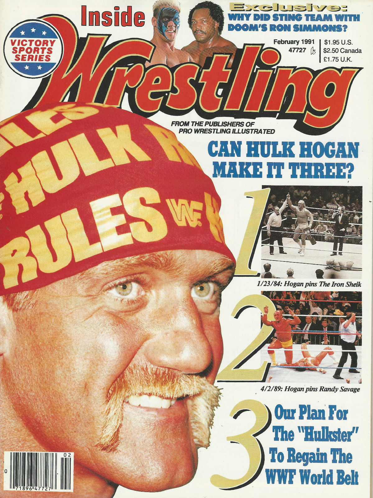 Inside Wrestling February 1991 Magazine PWcatalog