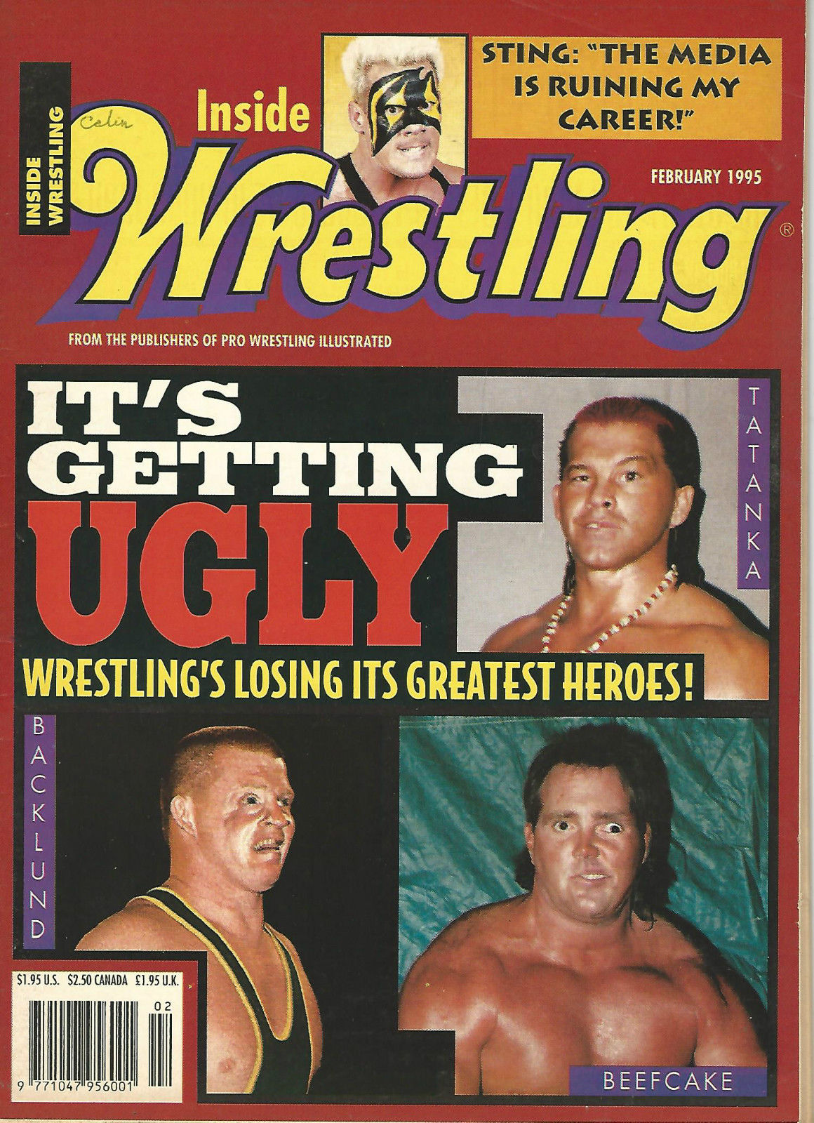 Inside Wrestling February 1995 Magazine PWcatalog