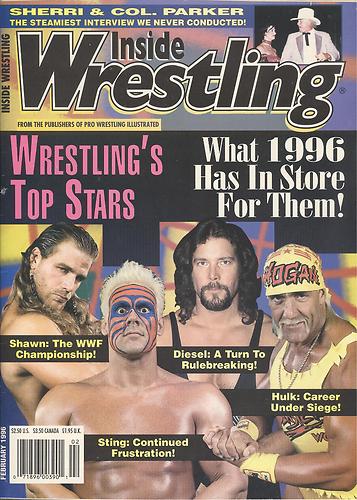 Inside Wrestling February 1996 Magazine PWcatalog