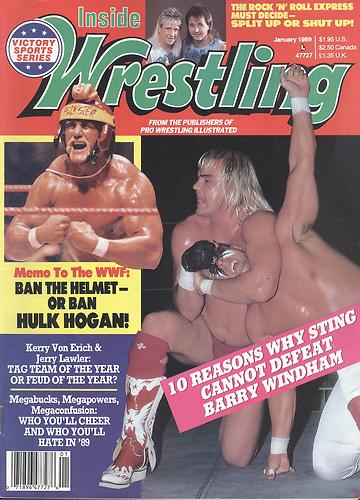 Inside Wrestling January 1989 Magazine PWcatalog