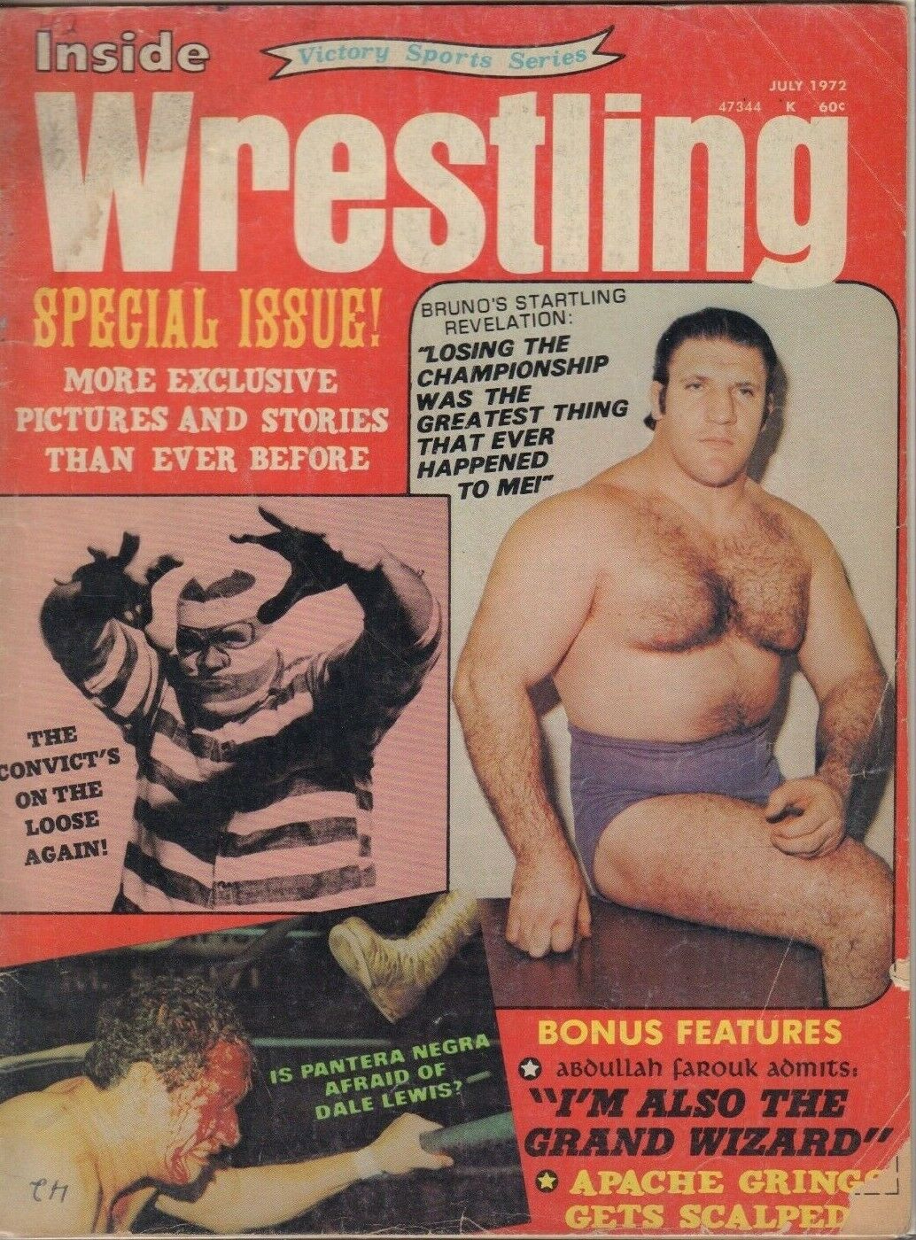 Inside Wrestling July 1972 Magazine PWcatalog