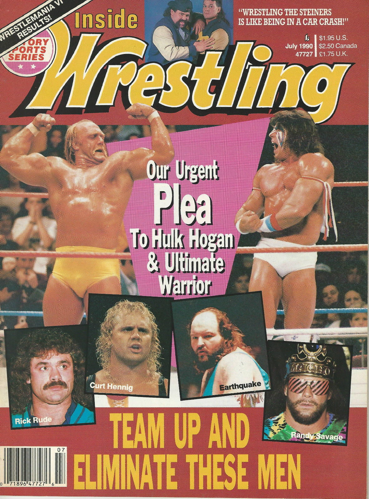 Inside Wrestling July 1990 Magazine PWcatalog