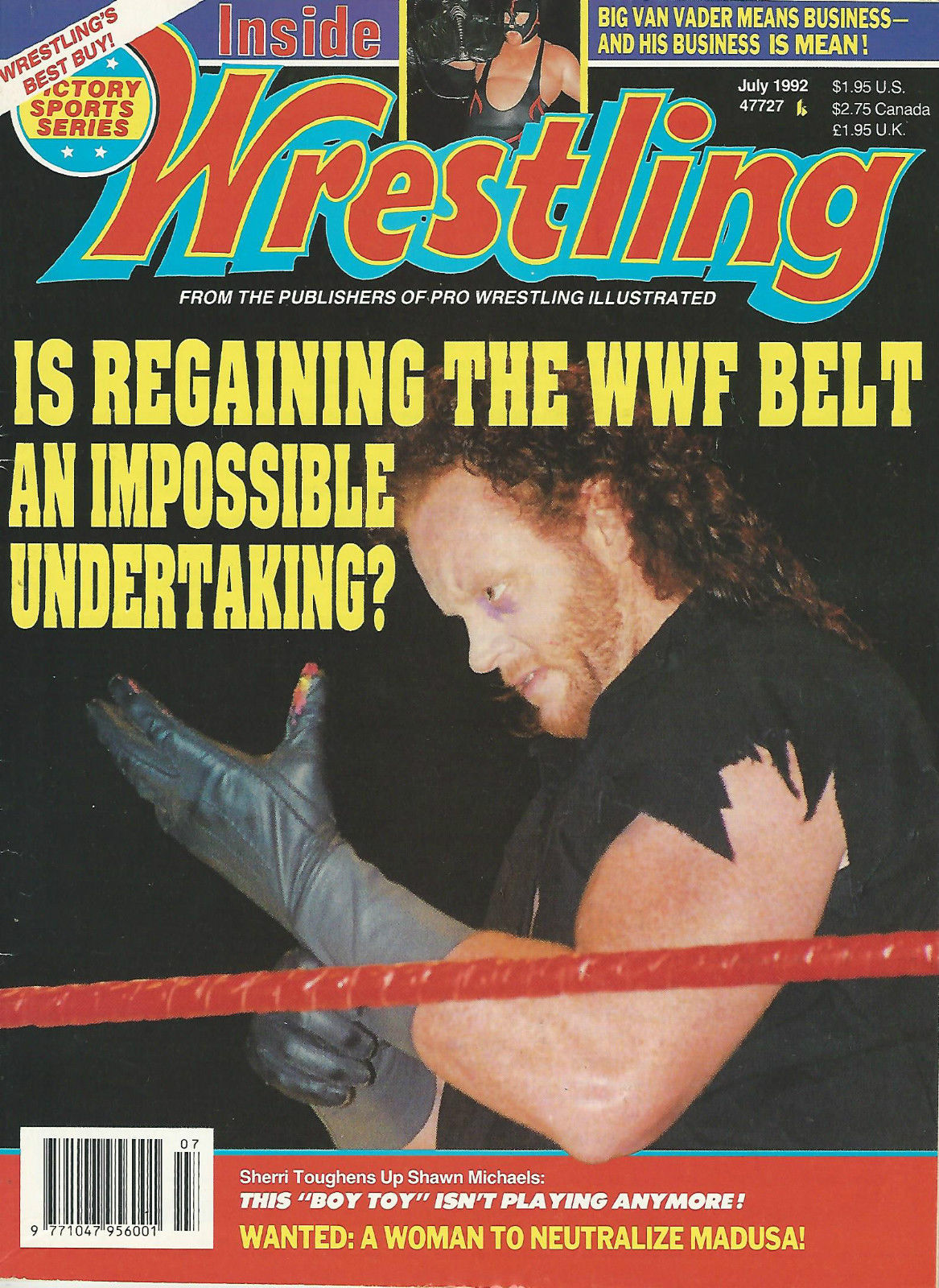 Inside Wrestling July 1992 Magazine PWcatalog