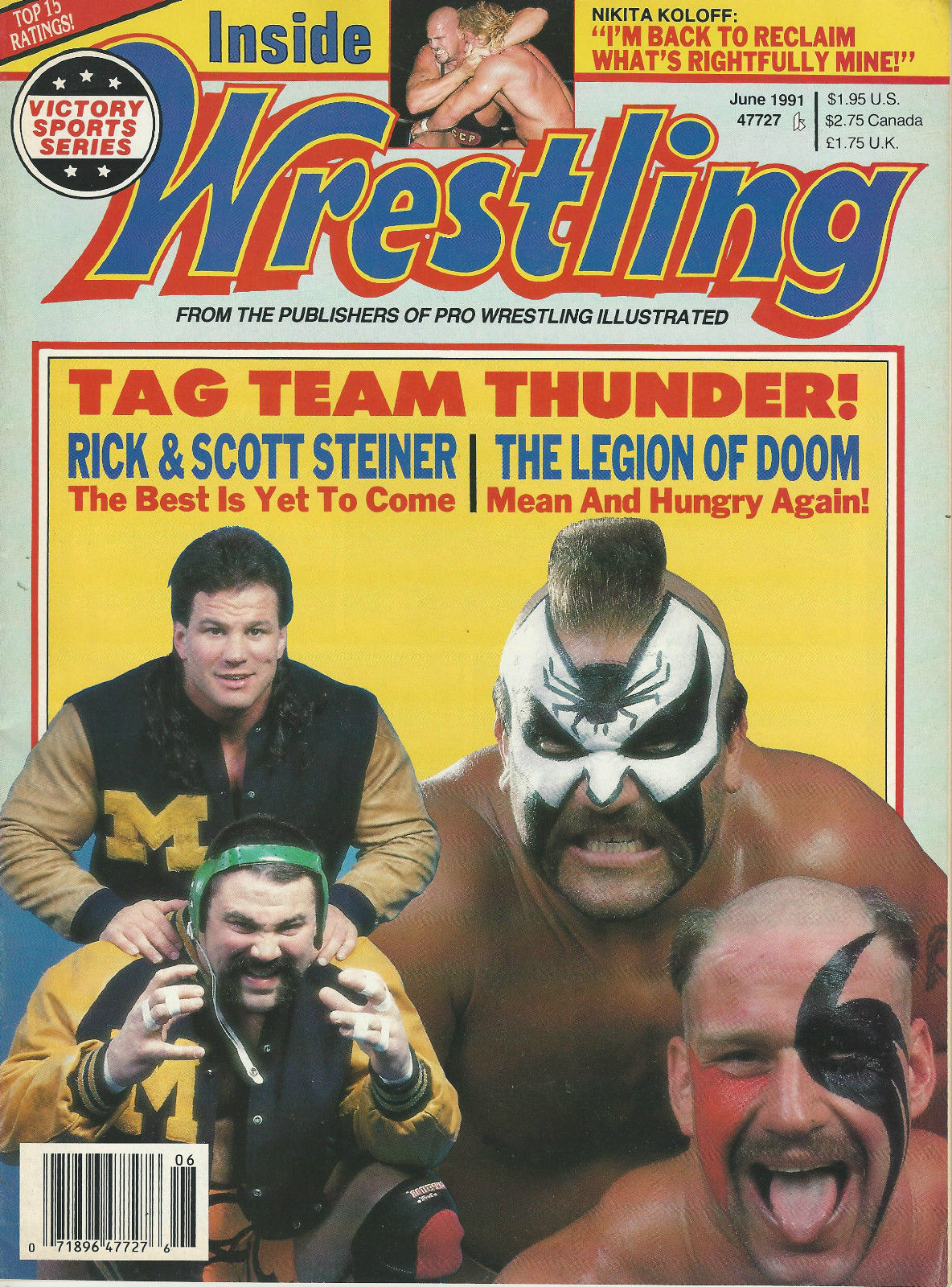 Inside Wrestling June 1991 Magazine PWcatalog