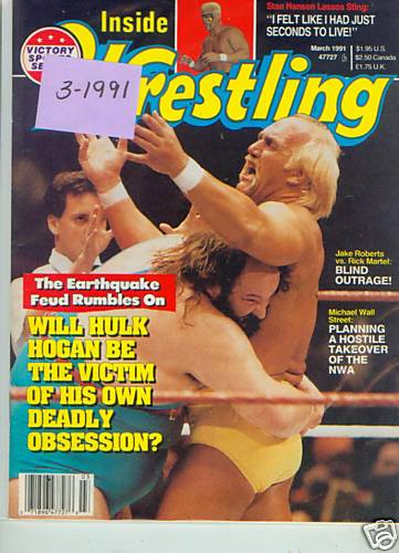 Inside Wrestling March 1991 Magazine PWcatalog