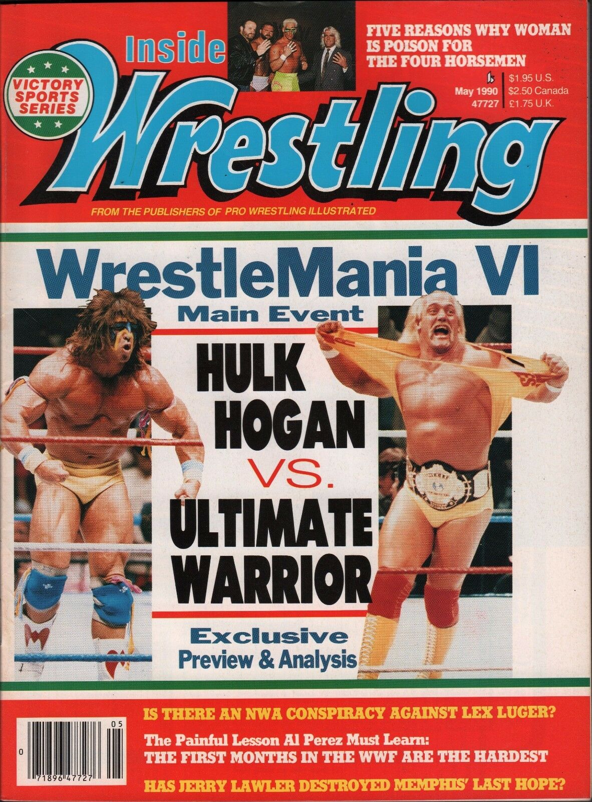 Inside Wrestling May 1990 Magazine PWcatalog