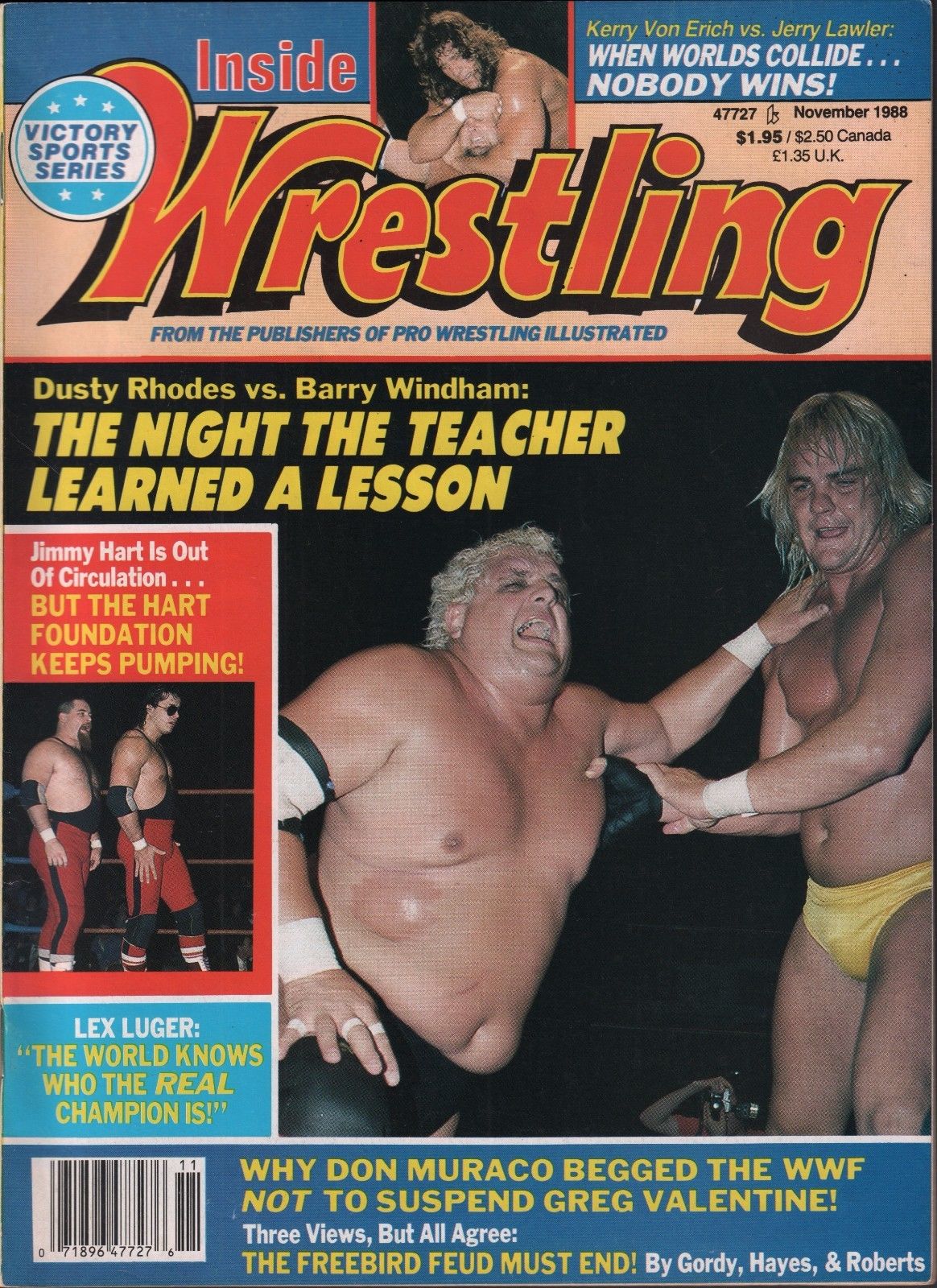 Inside Wrestling November 1988 Magazine PWcatalog