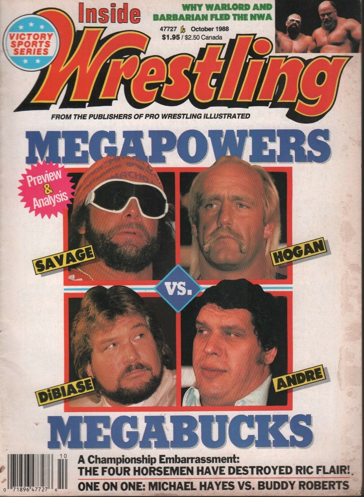 Inside Wrestling October 1988 Magazine PWcatalog