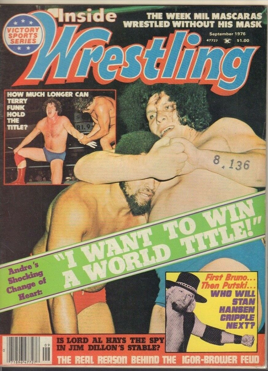 Inside Wrestling September 1976 Magazine PWcatalog