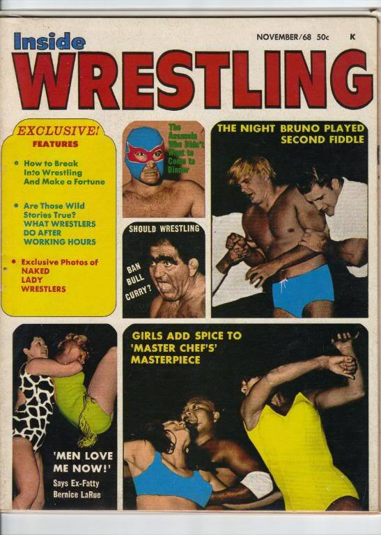 Inside Wrestling November 1968 Magazine PWcatalog
