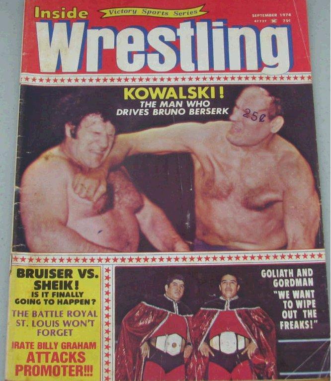 Inside Wrestling September 1974 Magazine PWcatalog