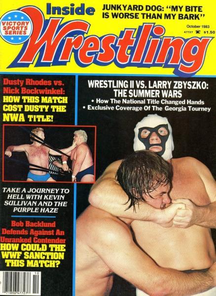 Inside Wrestling October 1983 Magazine PWcatalog