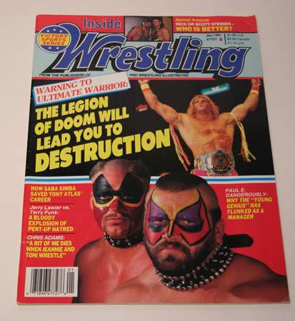 Inside Wrestling January 1991 Magazine PWcatalog