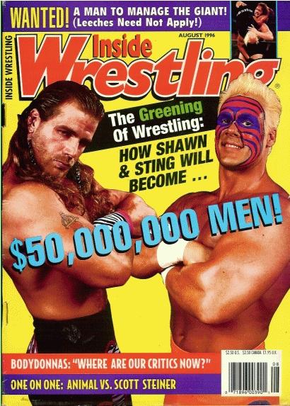 Inside Wrestling August 1996 Magazine PWcatalog