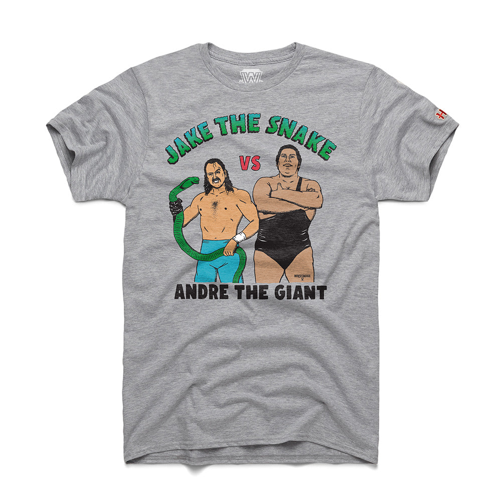 Jake The Snake Roberts v. Andre the Giant WM5 Homage T-Shirt Pwcatalog