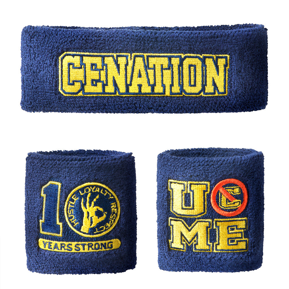 John Cena 10 Years Strong Sweatband Set PWcatalog