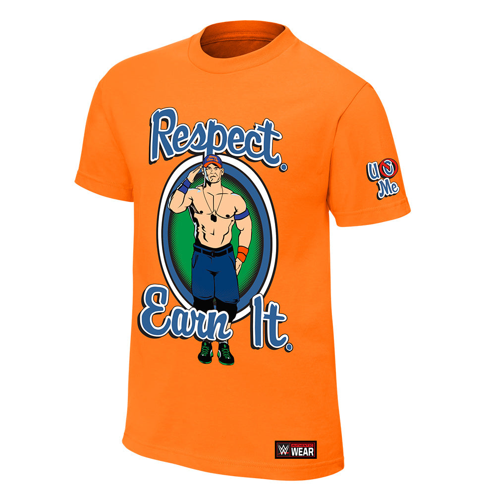 John Cena Respect. Earn It. Orange Authentic T-Shirt Pwcatalog