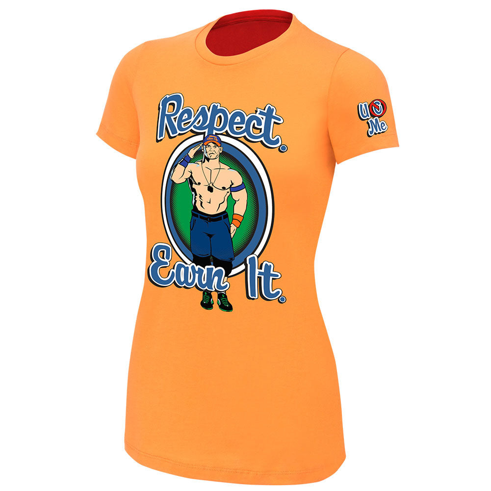 John Cena Respect. Earn It. Orange Women's Authentic T-Shirt Pwcatalog