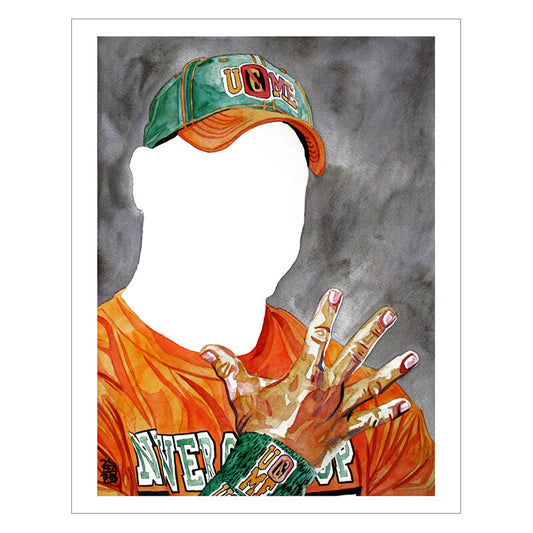 John Cena U Can't C Me 11 x 14 Rob Schamberger Art Print