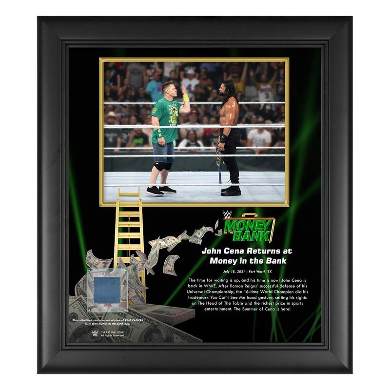 John Cena & Roman Reigns Money In The Bank 15x17 Commemorative Plaque
