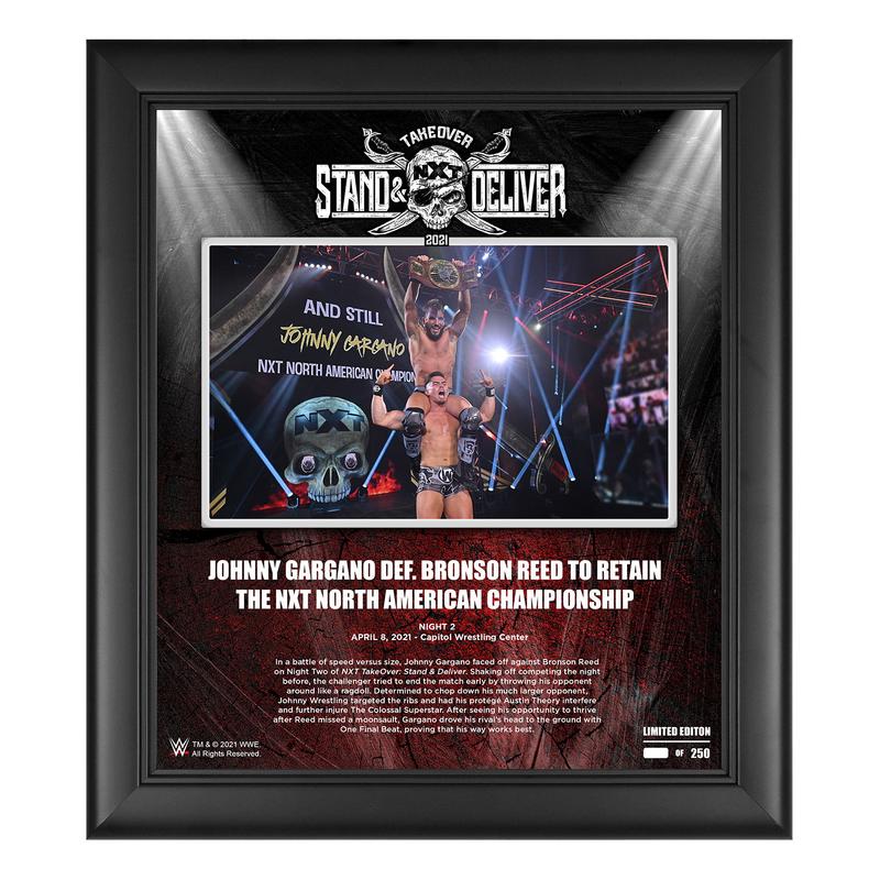 Johnny Gargano NXT TakeOver Stand & Deliver 15x17 Commemorative Plaque Pwcatalog