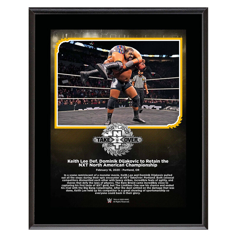 Keith Lee NXT TakeOver Portland 10 x 13 Limited Edition Plaque Pwcatalog