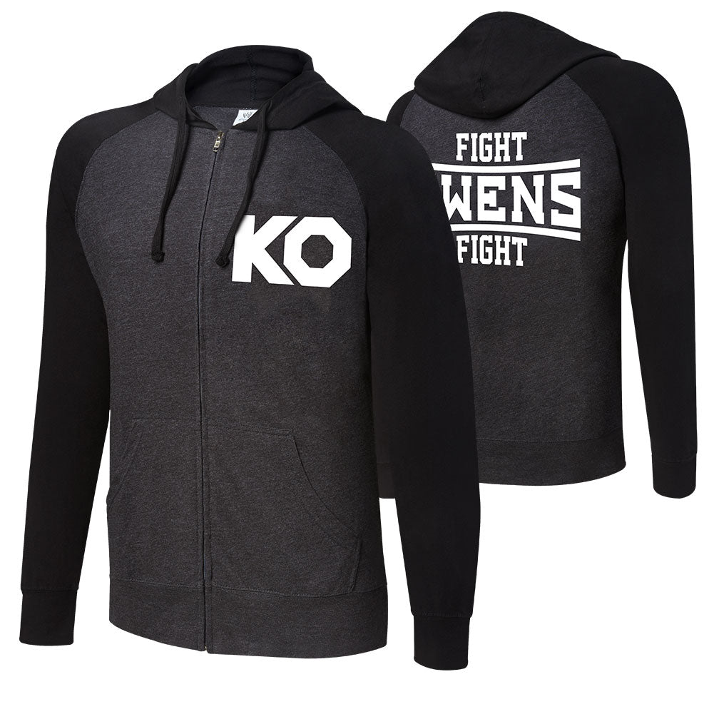 Kevin Owens KO Fight Unisex Lightweight Raglan Full-Zip Hoodie Sweatshirt Pwcatalog
