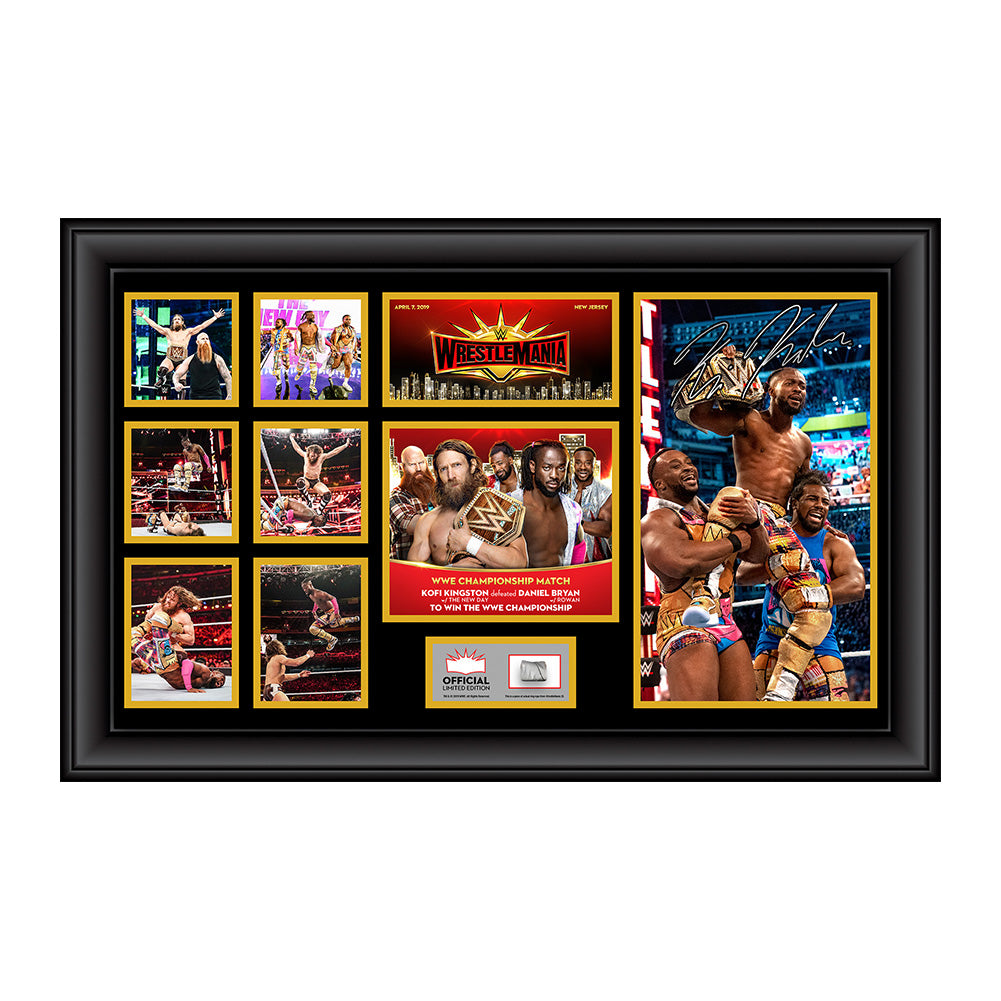 Kofi Kingston WrestleMania 35 Signed Commemorative Plaque Pwcatalog