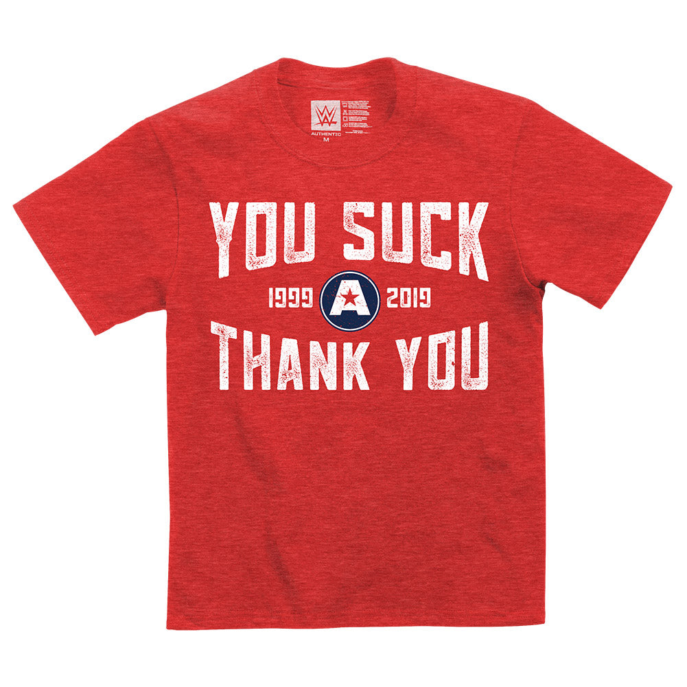 Kurt Angle Thank You Youth Authentic T-Shirt Pwcatalog