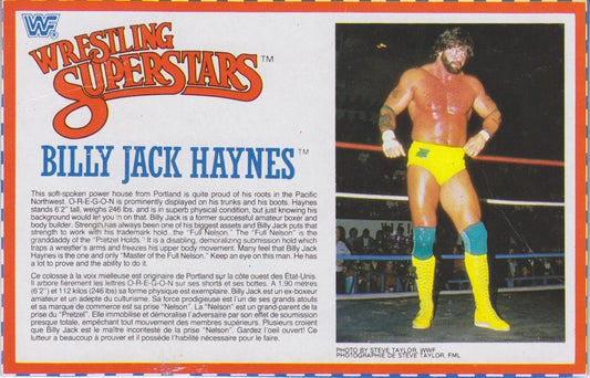 Billy Jack Haynes Series 4 PW Catalog