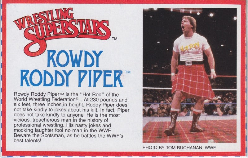 Rowdy Roddy Piper Series 1 PW Catalog