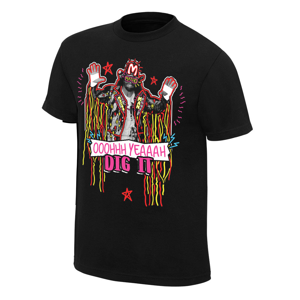 Macho Man Randy Savage Neon Collection Graphic T-Shirt Pwcatalog