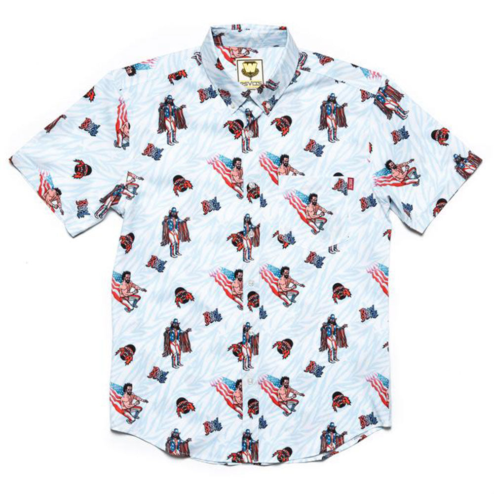 Macho Man Randy Savage USA RSVLTS Button Down Shirt Pwcatalog