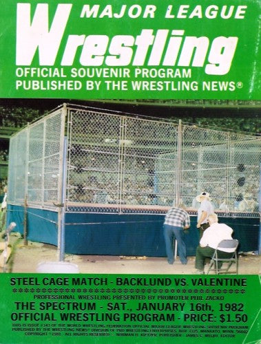 Major League Wrestling January 1982 Magazine PWcatalog