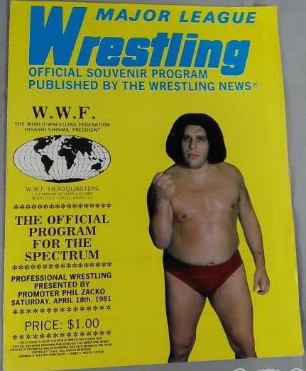 Major League Wrestling April 1981 Magazine PWcatalog