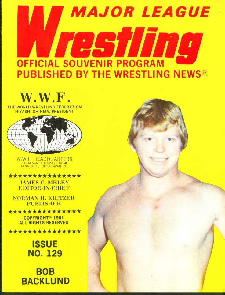 Major League Wrestling 1981 vol 129 Magazine PWcatalog
