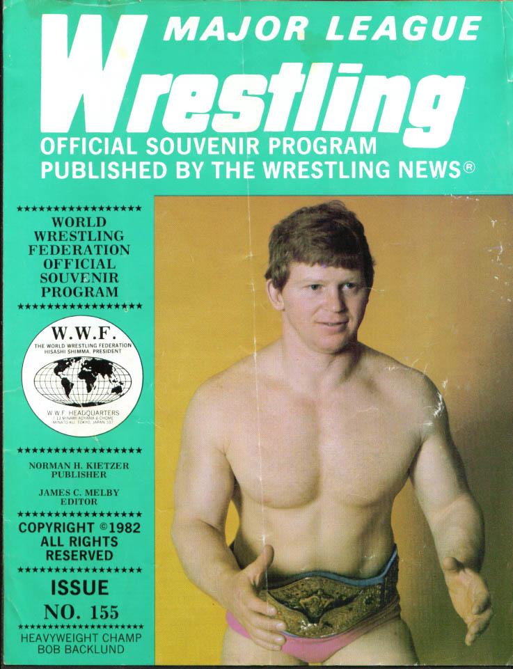 Major League Wrestling 1982 Vol 155 Magazine PWcatalog