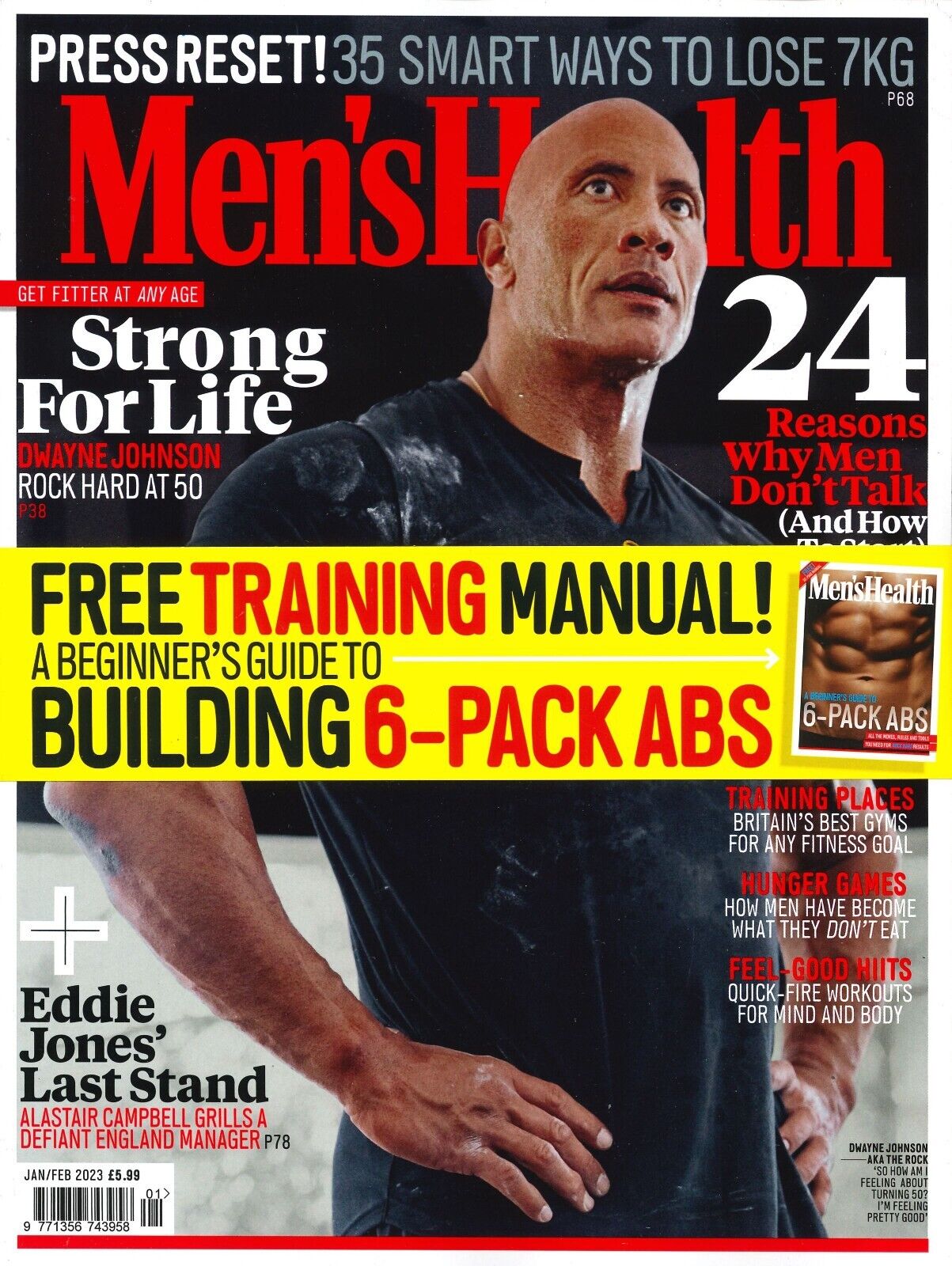 Men's Health 2023 Jan-Feb The Rock Magazine PWcatalog