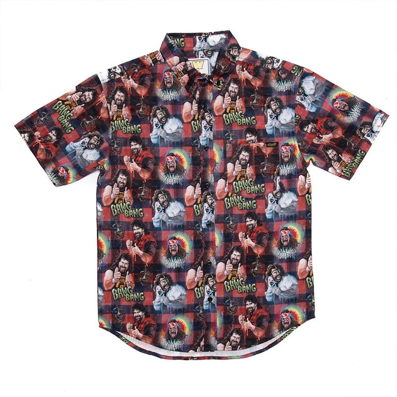 Mick Foley Faces of Foley RSVLTS Button Down Shirt Pwcatalog