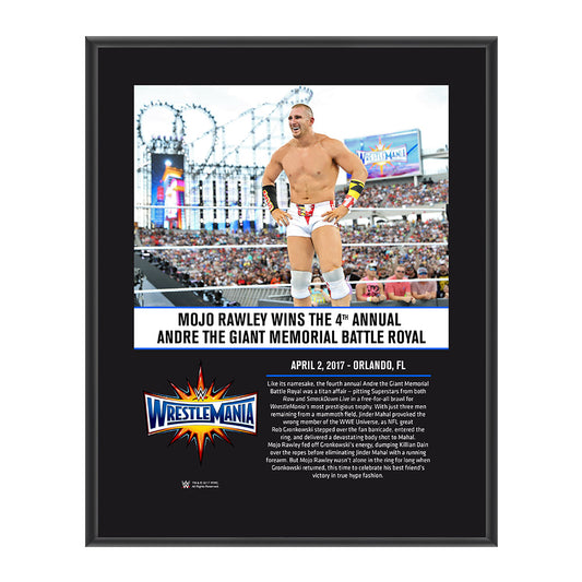 Mojo Rawley WrestleMania 33 10 X 13 Commemorative Photo Plaque